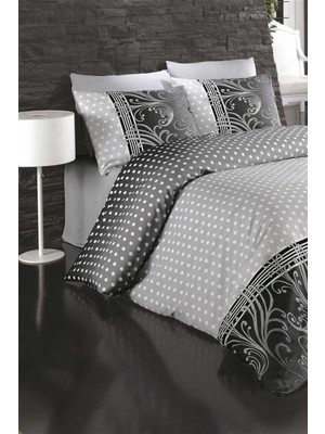 Mira Home Çift Kişilik Nevresim Takımı Pamuklu Siyah Inci