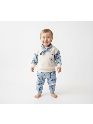 Pinomio Baby Erkek Bebek Dinozor Baskılı Takım