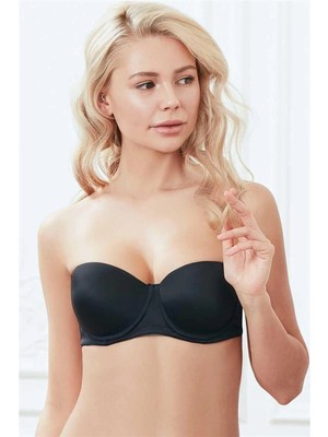 Beruflic Balenli Desteksiz Dolgusuz Askısız Straplez Günlük Klasik T-Shirt Sütyeni