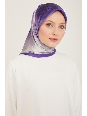 Armine Mor Çiçek Desen Sura Ipek Eşarp 9100 - 08