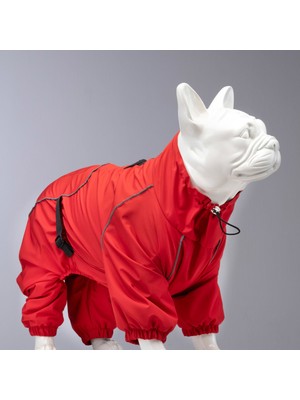 Indispensablely Lindo Dogs Quattro Nova Köpek Yağmurluğu Kırmızı Beden 1