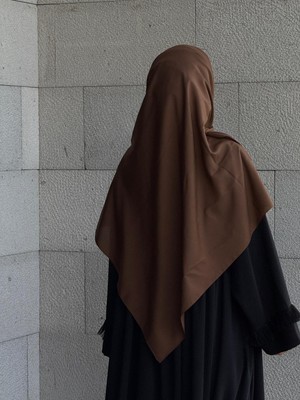 Qalortex Scarf Pamuklu Organik Modal Eşarp-Kahve