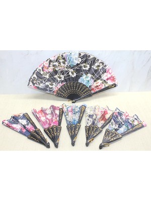 Azrlya Plastik Çiçek Desenli Yelpaze ALK3571 - Lisinya