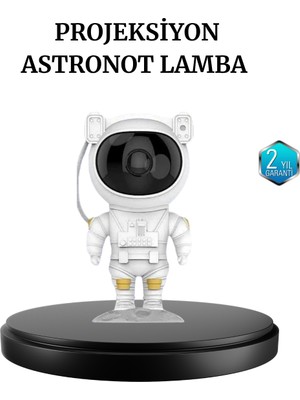 Azrlya Astronot Projeksiyon Lambası Bluetooth Müzikli ve Uzaktan Kumandalı - Lisinya