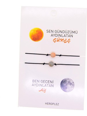 Azrlya Güneş ve Ay - Arkadaş Şans Bilekliği