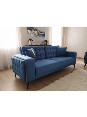 Carmen Mobilya Yataklı Bazalı Essential Koltuk Üçlüsü