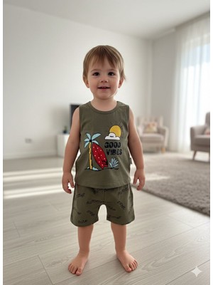 Efemkids Erkek Bebek Takım % Pamuklu Çocukşortlu Takım Yazlık 6/ 24 Ay Yenidoğan Bebek Şortlu Takım