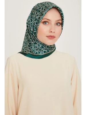 Armine Tivil Ipek Eşarp Ist 9248 - 86 Yeşil Karışık Desen