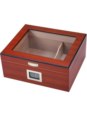 Falconetti Açık Kahverengi Camlı Humidor Puro Kutusu RD47
