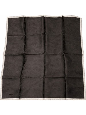 Aker Ipek Jakarlı Sura Eşarp Ist 7208403- 371 Kahverengi Simli Lale Desen