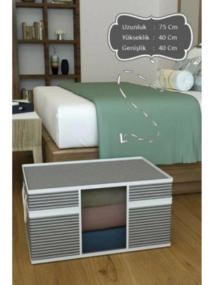 Azrlya Mega Boy Pencereli Hurç Çok Amaçlı Düzenleyici Saklama Kutusu 40X40X75 cm 0256 ( Lisinya )