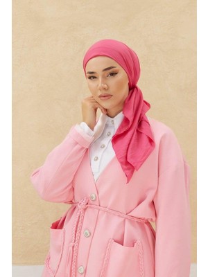 Silk Home Tensel Aerobin Eşarp 03038 Fuşya Pembe Düz Renk