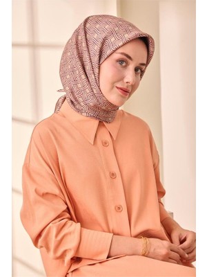 Silk Home Tivil Saf Ipek 11479 - 25 Pudra Pembe Soyut Desen