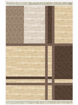 Kilim Home Cotton Kilim 44 Jut Efekli Natural Modern Dekoratif Yıkanabilen Dokuma Kilim