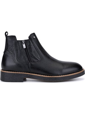 Tamer Tanca Erkek Hakiki Deri Siyah Floter Casual Bot 572 1727 B Erk Bot Sıyah Floter