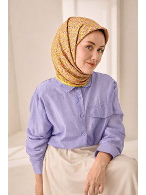 Silk Home Tivil Saf Ipek 11479 - 52444 Sarı Pembe Soyut Desen