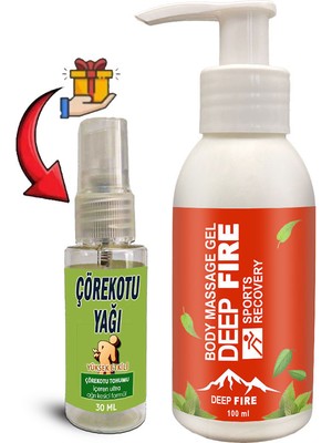 Deep Fire Body Massage Gel - Deepfire Vücut Masaj Jeli 100 ml + Çörek Otu Yağı 30 ml