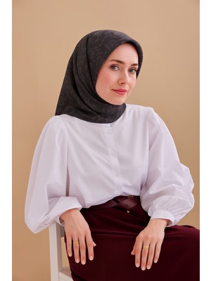 Silk Home Tivil Saf Ipek 11496  - 04 Mürdüm Vizon Çiçek Desen