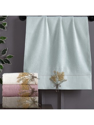 Altınbaşak Laurel Bambu Nakışlı El Havlusu 4'lü -  50*90CM