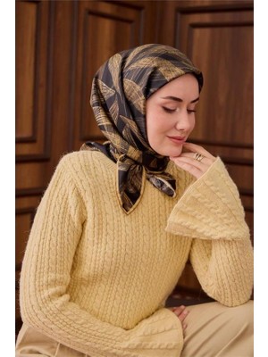 Silk Home Tivil Saf Ipek 11488 - 04 Siyah Yaprak Desen