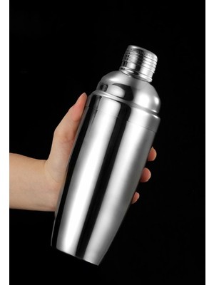Marsilyan 750 ml Büyük Boy Shaker Kokteyl Hazırlama Kabı Bardağı Kokteyl Karıştırıcı Komple Çelik 