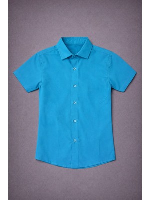 Dıgıl Kids Klasik Kısa Kol Dakron Kumaş Gömlek