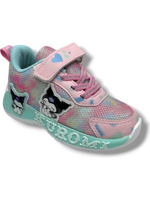 Cakgo Kuromi 724-26 Anorak Parlak Deri Anatomik Kız Çocuk Sneaker Pembe Yeşil 26-32