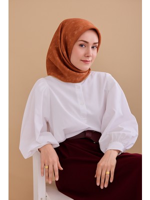 Silk Home Tivil Saf Ipek 11487 - 52206 Turuncu Armürlü Desen