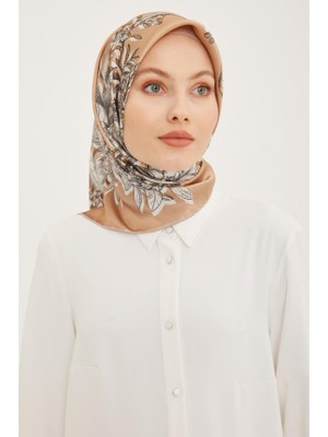 Armine Vizon Çiçek Desenli Tivil Ipek Eşarp Ist 8938 - 31