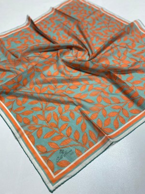 Silk Home Soft Eşarp 52627 Mint Yeşili Yaprak Desen