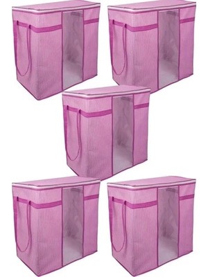 Azrlya 12 Adet Pencereli Hurç Mega Boy Çok Amaçlı Düzenleyici 40X40X75 cm 0256 ( Lisinya )