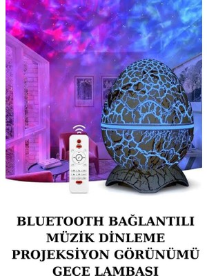 Azrlya Yumurta Şeklinde Su Dalgalı Bluetooth Speaker Lamba Renkli Şarjlı - Lisinya