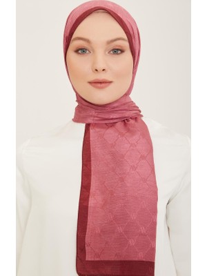 Armine Trend Monogram Şal Ist 2 - 127 - Vişne Çürüğü