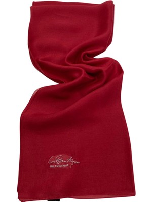 La Boutique Abiye Kırmızı Düz Renk Şal Ist  1 - 26747
