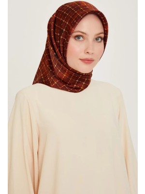 Armine Tivil Ipek Eşarp Ist 9259 - 02 Bordo Karışık Desen