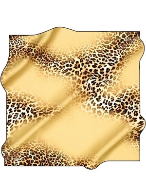 Aker Ipek Tivil Eşarp Ist 8438713-912 Siyah Hardal Leopar Desen