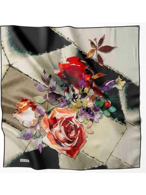 Aker Sport Eşarp Ist 7488769-951 Yeşil Çiçek Desen