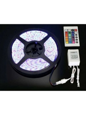 Marsilyan Led Animasyonlu Tak Çalıştır Kumandalı Trafolu Rgb Şerit Işık Aydınlatma 5 Metre