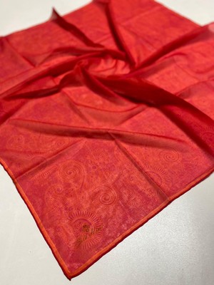 Silk Home Soft Eşarp 52625 Pembe Turuncu Etnik Desen