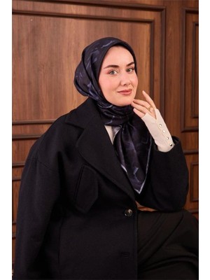 Silk Home Tivil Saf Ipek 11491 - 24 Lacivert Pastel Desen