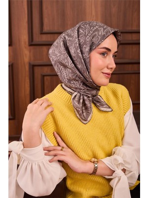 Silk Home Tivil Saf Ipek 11496  - 17 Gri Çiçek Desen