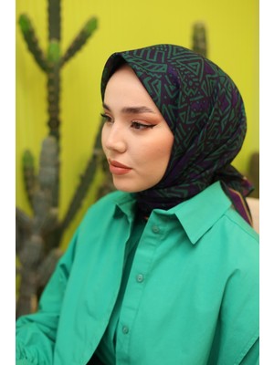Lêvi D'or Silk Home Soft Eşarp 52793 Mor Karışık Desen 
