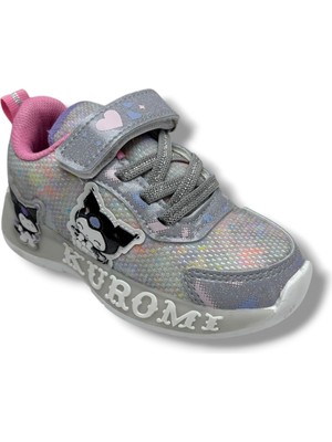 Cakgo Kuromi 724-26 Anorak Parlak Deri Anatomik Kız Çocuksneaker Gri Pembe 31-37