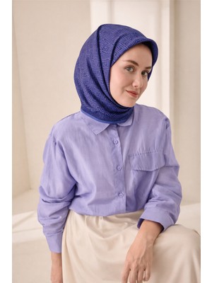 Silk Home Tivil Saf Ipek 52218 - 52441 Mavi Çizgi Desen