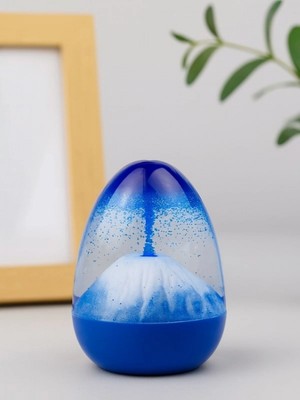 Marsilyan Volkan Patlaması Mavi Kum Saati Ev Ofis Masa Üstü Hediyelik