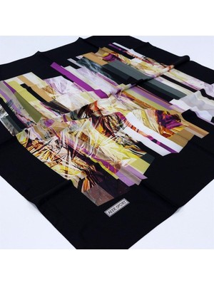 Aker Sport Tivil Eşarp Ist 7418797-911 Siyah Çizgi Desen