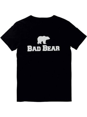 Bad Bear Bear Tee KS T-Shirt Siyah Logo Baskılı King Size Erkek Tişört