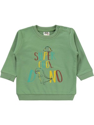 Civil Baby Dıno Baskılı 6-18 Ay Takım - Haki 6-9 Ay