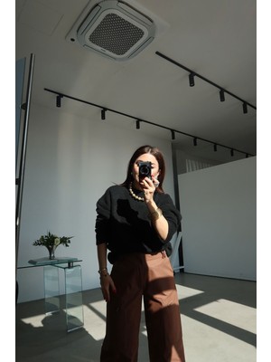 Özge Özgenç Oversize Basic Yün Kazak