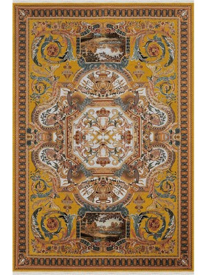 Kilim Home Mars 37 Modern Stil Hardal Tonlarında Iskandinav Salon Halısı Yıkanabilen Dekoratif Halı